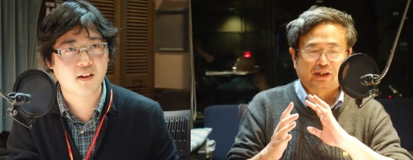 大西連さんと崎山敏也記者