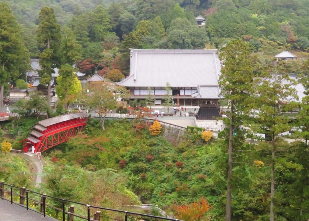 谷を挟んで大きな伽藍が山中に立つ方広寺