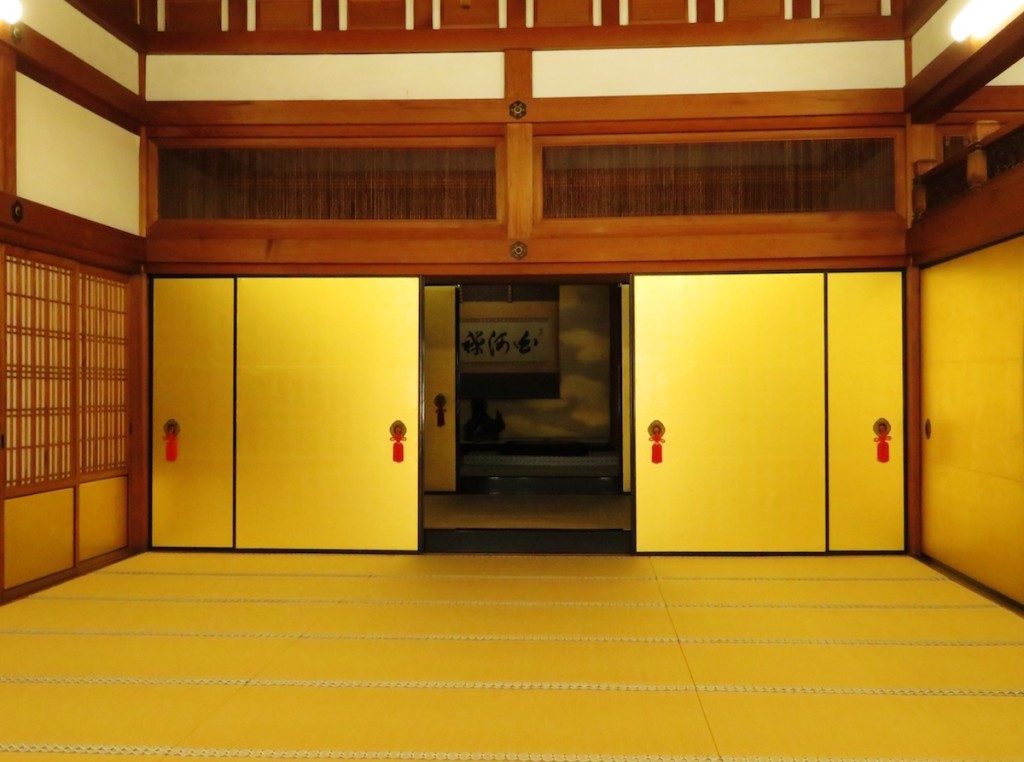 金戒光明寺に残る謁見の間。京都守護職の会津藩はこの寺院に本陣を構え、藩主松平容保は近藤勇らの謁見を受け、新撰組誕生の道を開いた