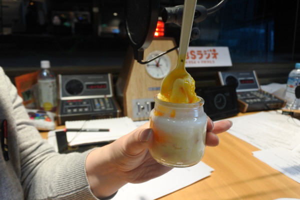 半熟の卵がトロトロでおいしそー