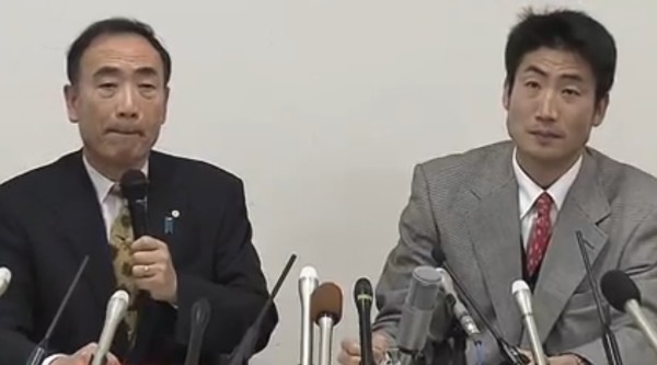 森友学園・籠池泰典理事長(左)と息子・佳茂氏