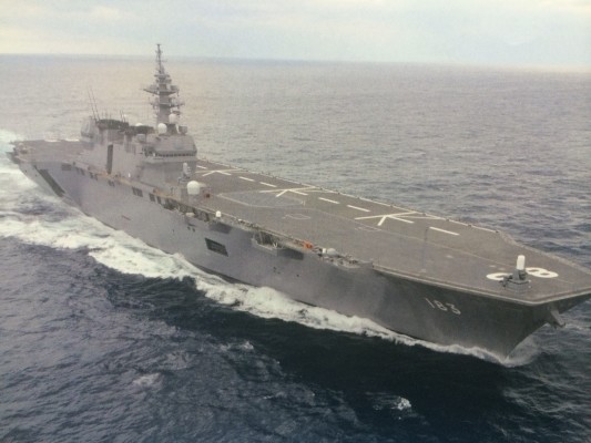 ▲護衛艦いずも(海上自衛隊パンフレットより)