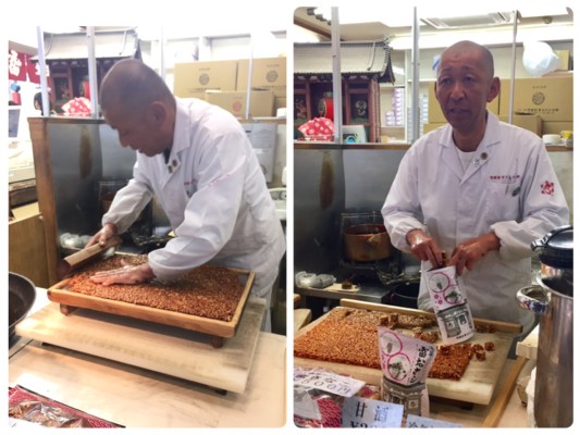 ▲本店では実演販売が行われています。