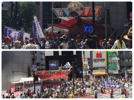 ▲「渋谷・鹿児島おはら祭」すごい人の数です!