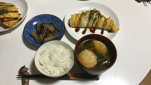この日の夕食は「とん平」焼き