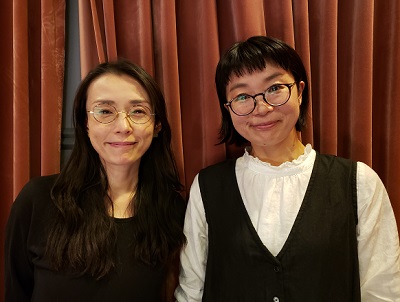 ゲスト・栗田桃子さん、朋子さんとの息もぴったり！【女生徒】